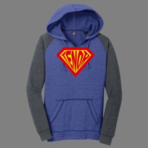 Women's Lightweight Fleece Raglan Hoodie-music Thumbnail