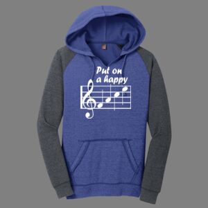 Women's Lightweight Fleece Raglan Hoodie-music Thumbnail