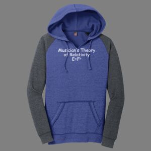 Women's Lightweight Fleece Raglan Hoodie-music Thumbnail