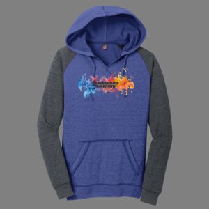 Women's Lightweight Fleece Raglan Hoodie-music Thumbnail