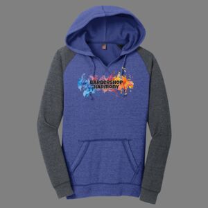 Women's Lightweight Fleece Raglan Hoodie-music Thumbnail