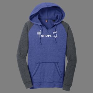 Women's Lightweight Fleece Raglan Hoodie-music Thumbnail