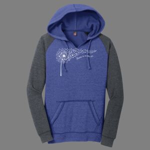 Women's Lightweight Fleece Raglan Hoodie-music Thumbnail