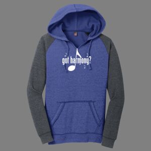 Women's Lightweight Fleece Raglan Hoodie-music Thumbnail