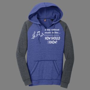 Women's Lightweight Fleece Raglan Hoodie-music Thumbnail