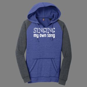 Women's Lightweight Fleece Raglan Hoodie-music Thumbnail
