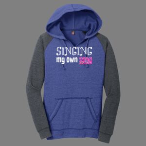 Women's Lightweight Fleece Raglan Hoodie-music Thumbnail