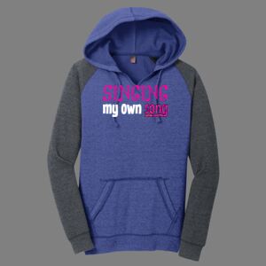 Women's Lightweight Fleece Raglan Hoodie-music Thumbnail
