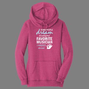 Women's Lightweight Fleece Hoodie-music Thumbnail